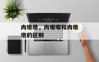 肉墩墩，肉嘟嘟和肉墩墩的区别