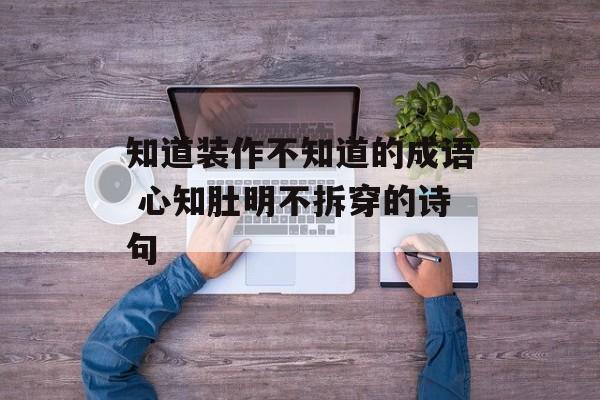 知道装作不知道的成语 心知肚明不拆穿的诗句-第1张图片-